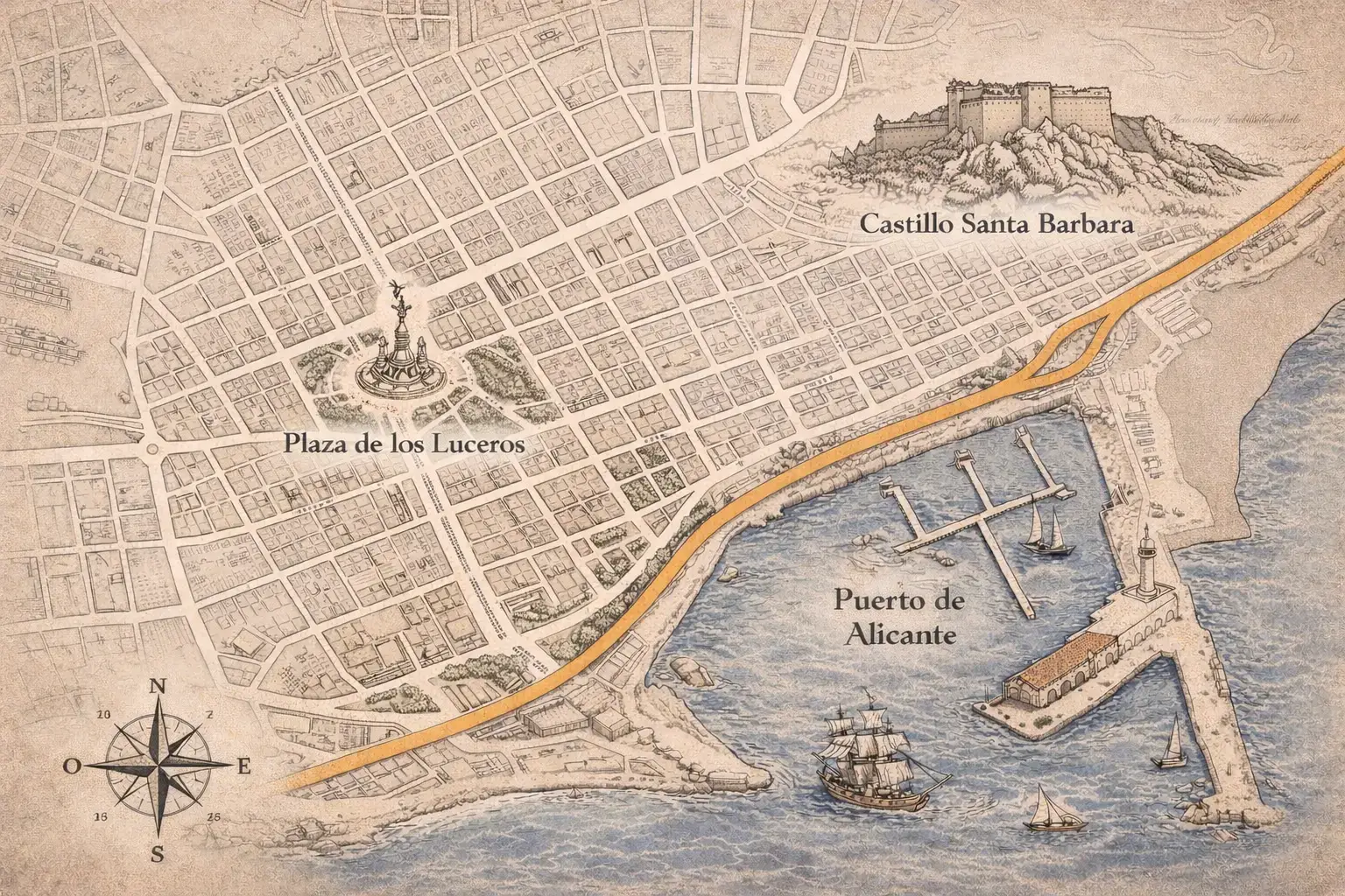 Mapa de Alicante